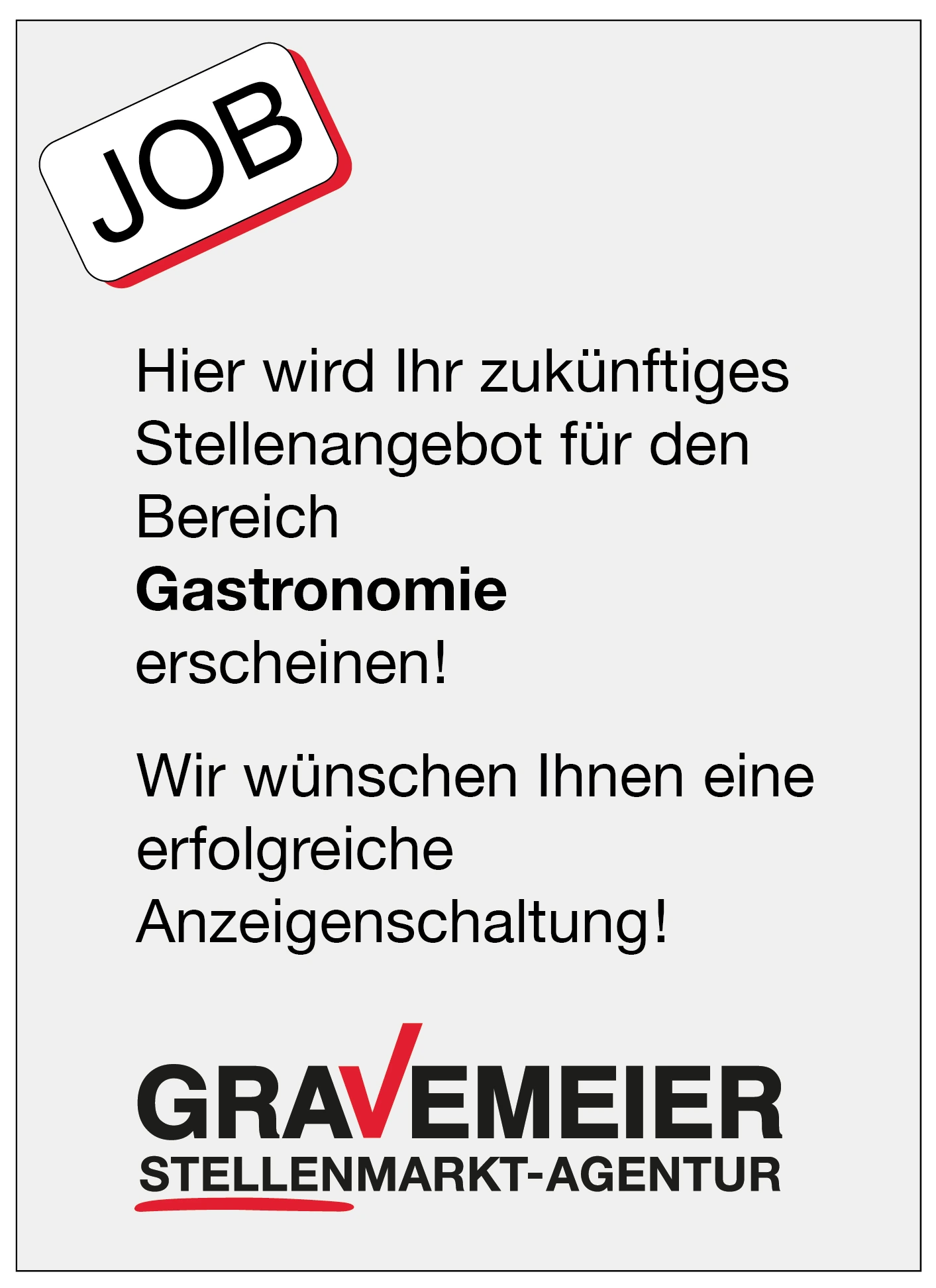 Job Musteranzeige 22.1.24 2 Spaltig Gastronomie